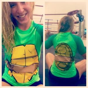 I will let myself be a Ninja Turtle and be thankful I can be one. 